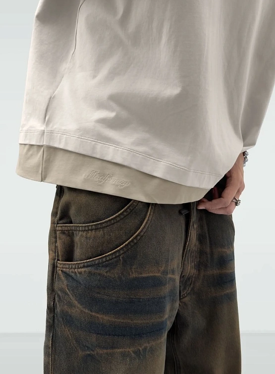 Джинсы MADFRENZY Mud Dyed Brown