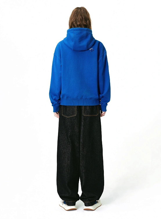 Зип-худи ADERERROR Sig; BL Tag 02 Blue