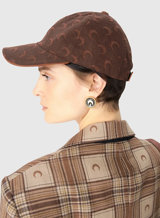 Кепка Marine Serre Moon Jacquard Twill Baseball Cap Deep Brown