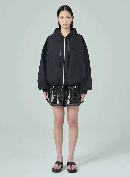 Женская ветровка JUUN.J Airy Hooded Zip-Up Jumper Black
