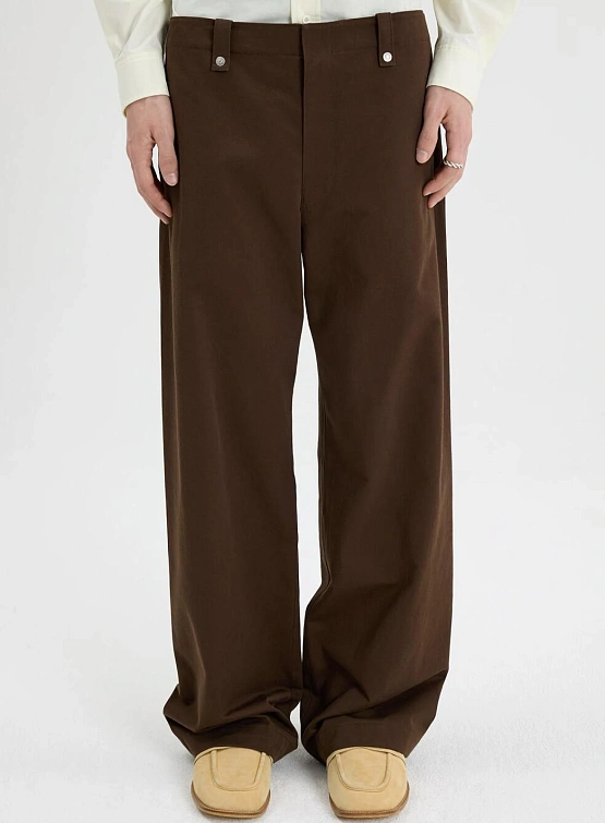Брюки AFTER PRAY Wide Chino Brown