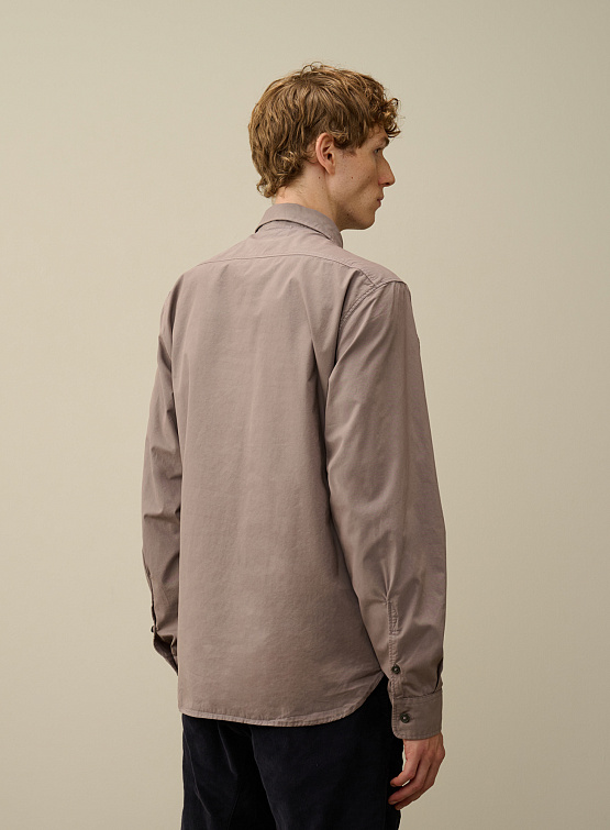 Рубашка C.P. Company Organic Gabardine Lens Purple Dove