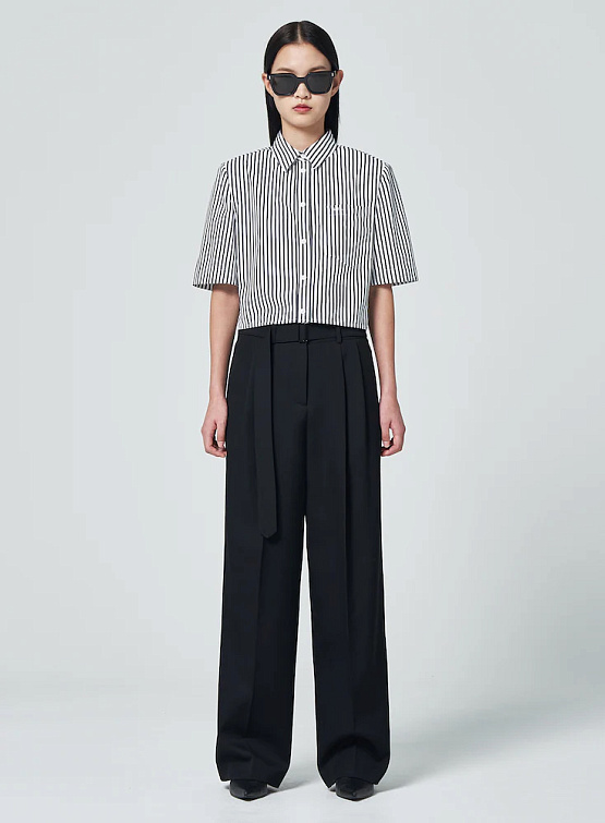 Женские брюки JUUN.J Double Waisted Pants Black