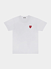 Футболка Comme des Garçons PLAY Red Heart White