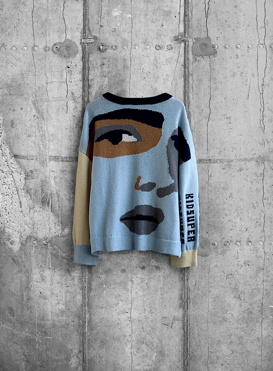Свитер KidSuper Face Boxy Baby Blue