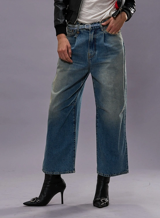 Женские джинсы R13 Crop Wide Leg Jean Blue