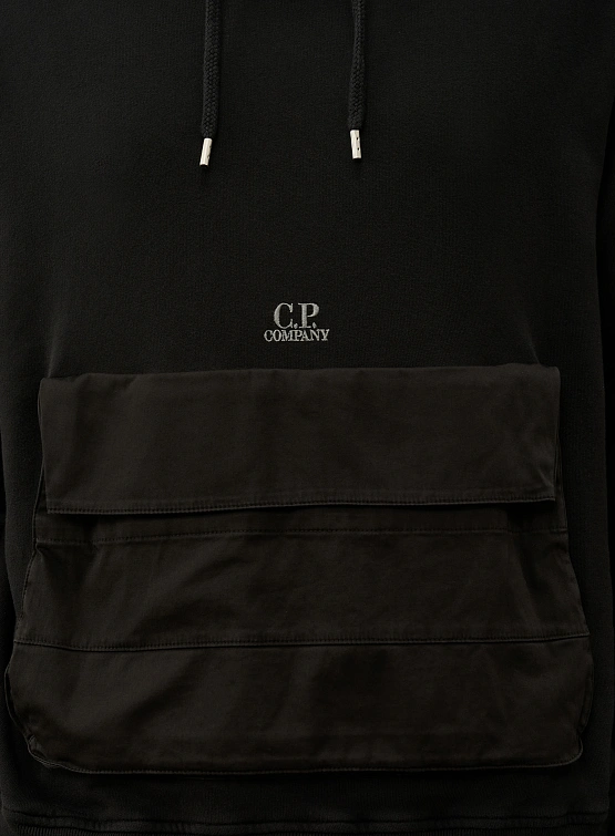 Худи C.P. Company Cotton Fleece Mixed Black