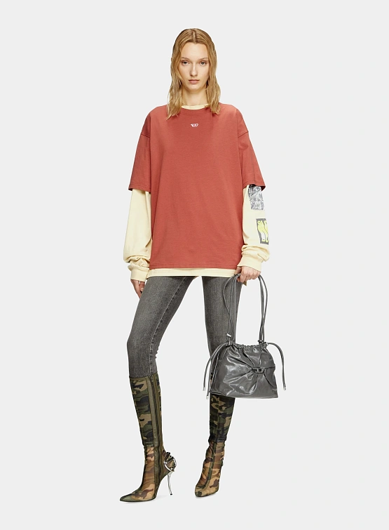 Футболка Diesel T-Boxt-D Maglietta Marsala