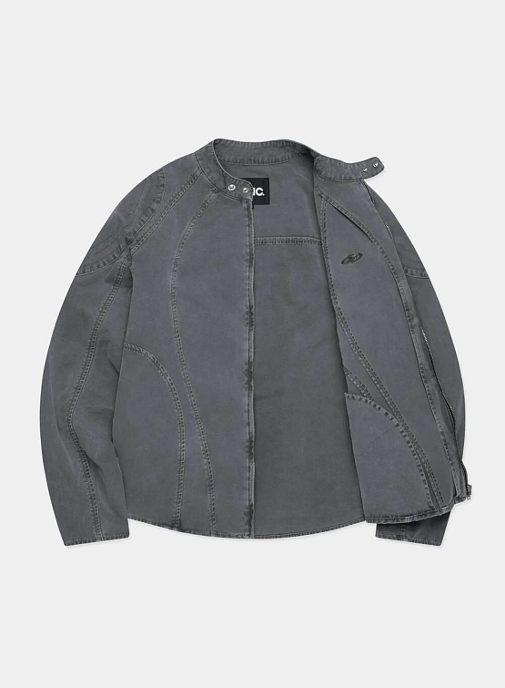 Куртка LMC Pigment Dyed Oval Globe Biker Jacket Grey