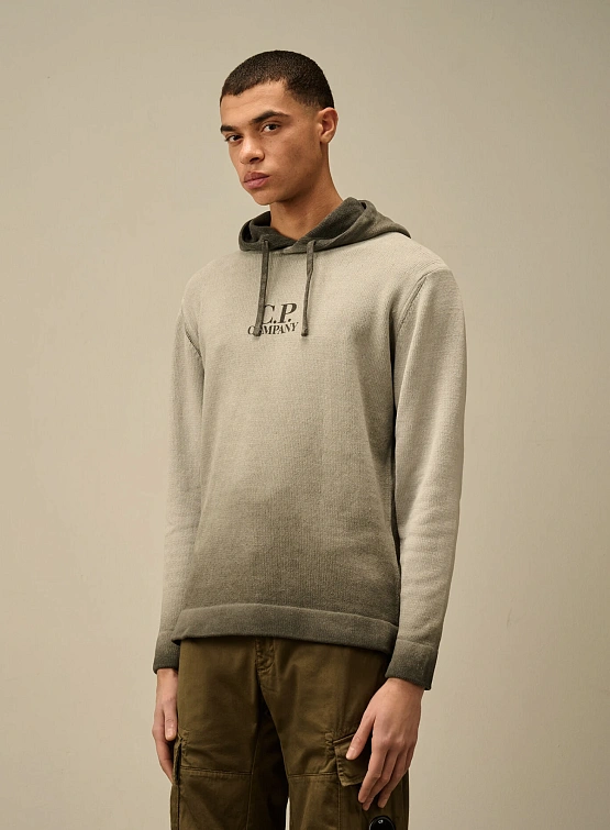 Худи C.P. Company Chenille Cotton Smoked Pearl