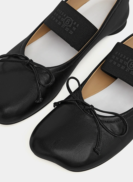 Женские балетки MM6 Maison Margiela Anatomic Ballerinas Black