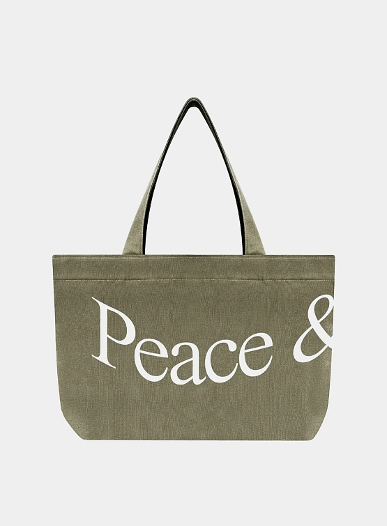 Тоут MUSEUM OF PEACE & QUIET Wordmark Olive