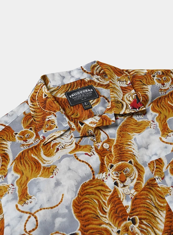 Рубашка FrizmWORKS Tiger Hawaiian Half Gray