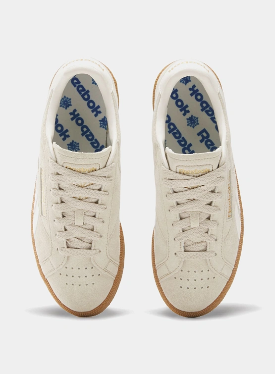 Женские кеды Reebok Club C Grounds Beige/Gum