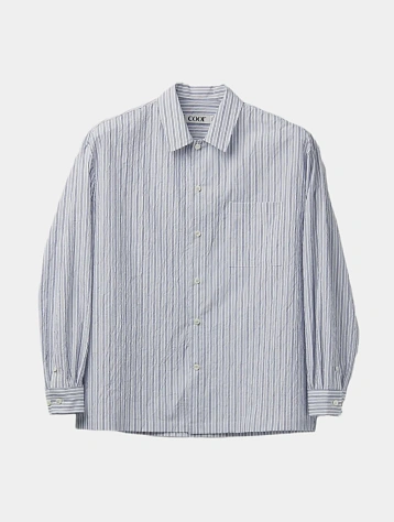 Рубашка COOR Textured Stripe Lounge White