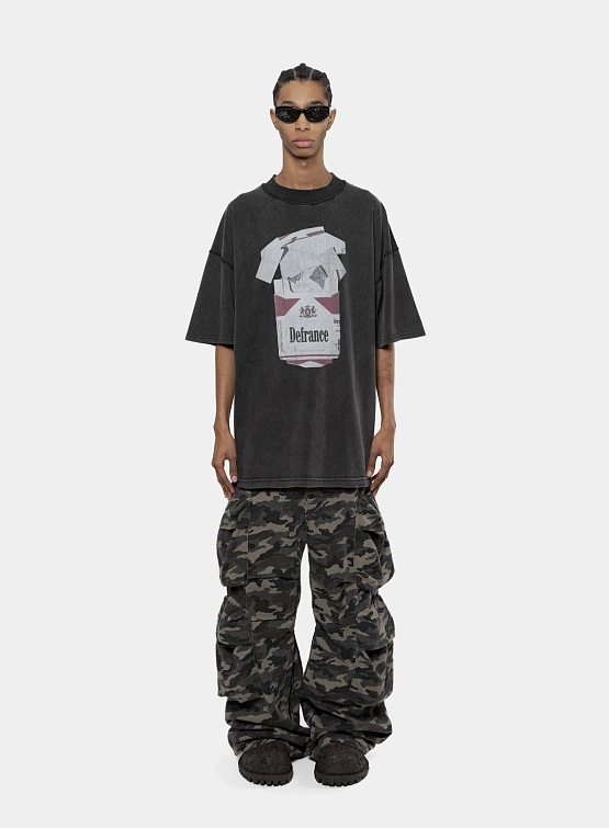 Футболка ARNODEFRANCE 'Antisocial Flavor Red' Washed Black