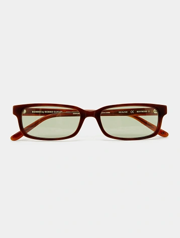 Очки Bonnie Clyde Boyfriend 2 Layered Brown Demi & Green Tint