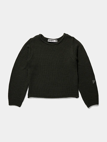 Женский свитер OPEN YY Boatneck Basic Sweater Dark Green