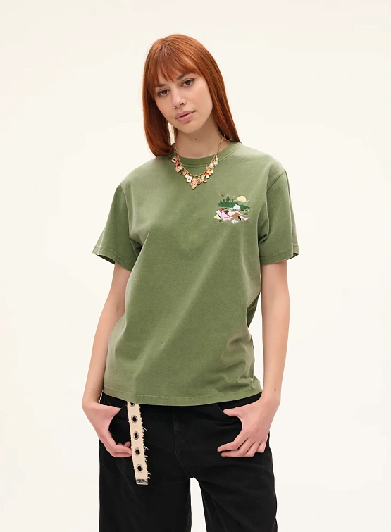 Футболка Carne Bollente Lustful Lakeside Off Green