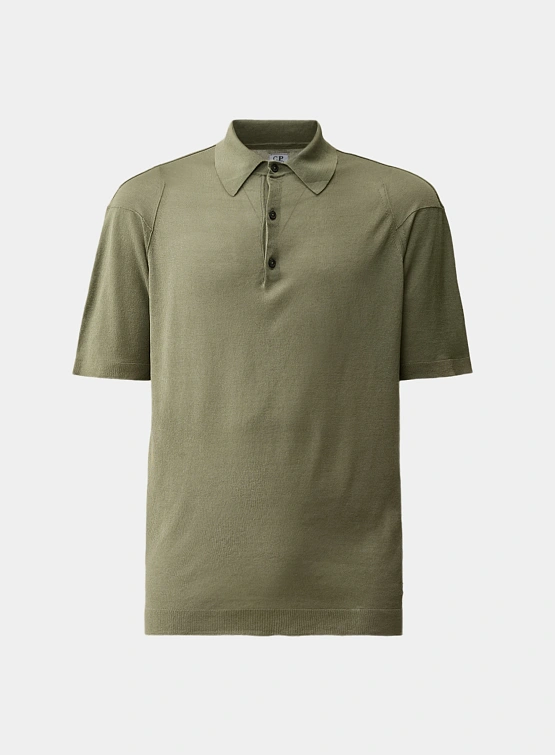 Поло C.P. Company Filo Di Scozia Knitted Agave Green