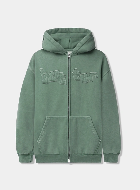 Зип-худи Butter Goods Mineral Wash Zip-Thru Sage