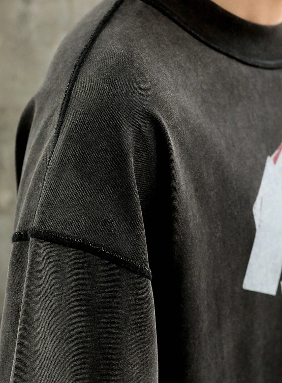 Футболка ARNODEFRANCE 'Antisocial Flavor Red' Washed Black