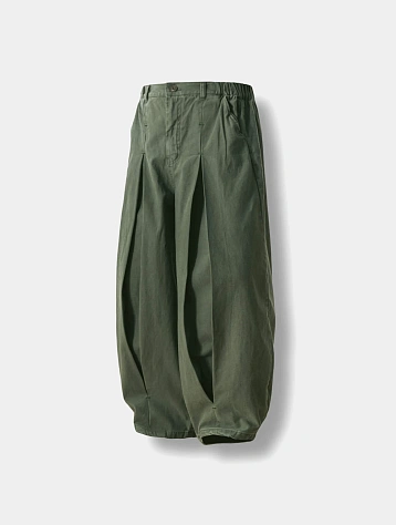 Брюки ANGLAN Long Tuck Wing Balloon Pants Khaki