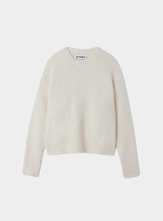 Свитер Sunnei Round Neck Sweater Cream