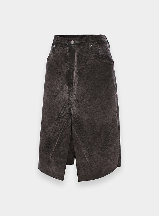 Женская юбка RICK OWENS Drkshdw Drkshdw Slivered Dust