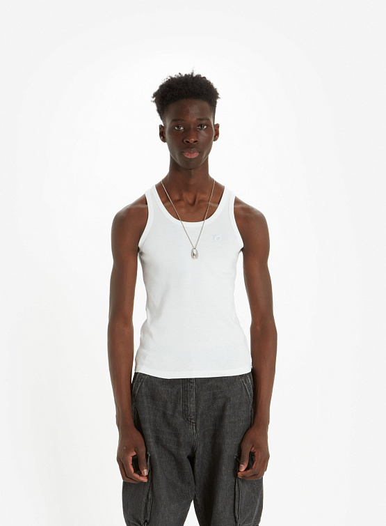 Майка Coperni Logo Tank Top Optic White