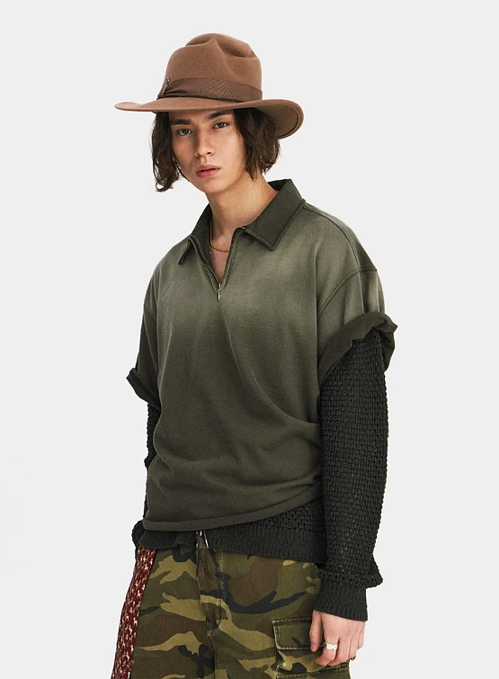 Поло EASTLOGUE Cut Out Collar Olive