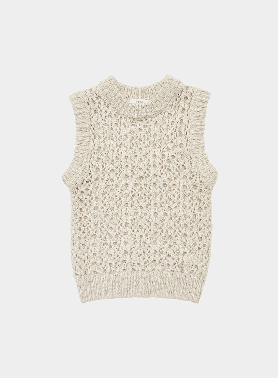 Женский жилет AMOMENTO Crochet Vest Beige