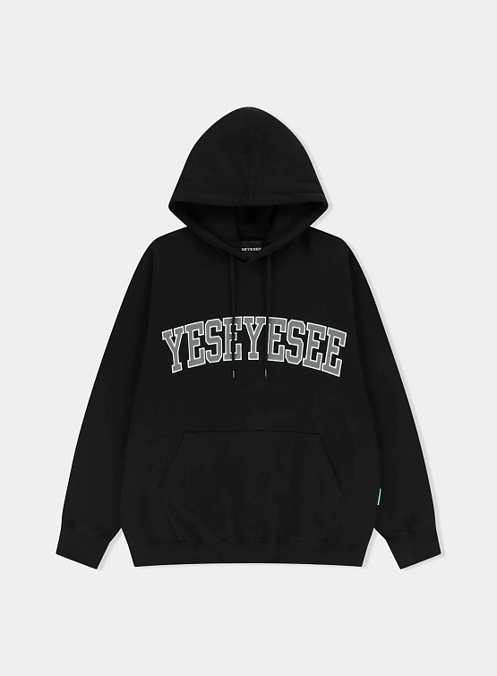 Худи YESEYESEE Arch Logo Hoodie Black