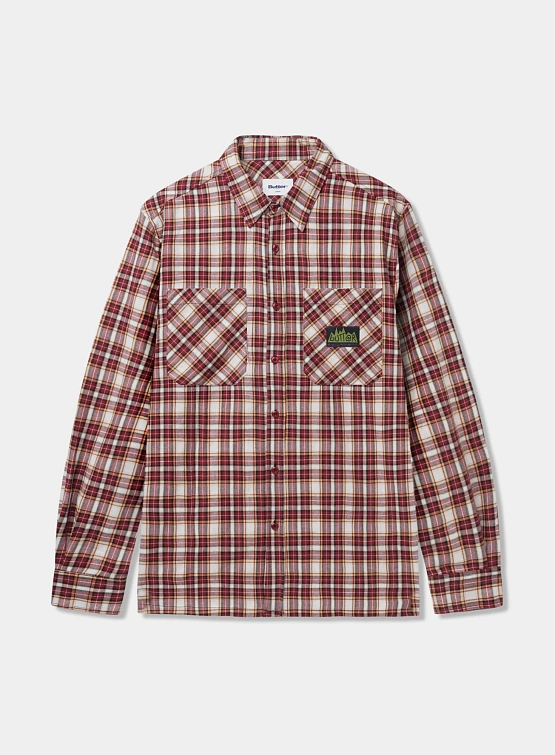 Рубашка Butter Goods Equipment Plaid Shirt Dark Red