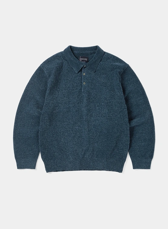 Свитер thisisneverthat Velvet Knit Polo Blue