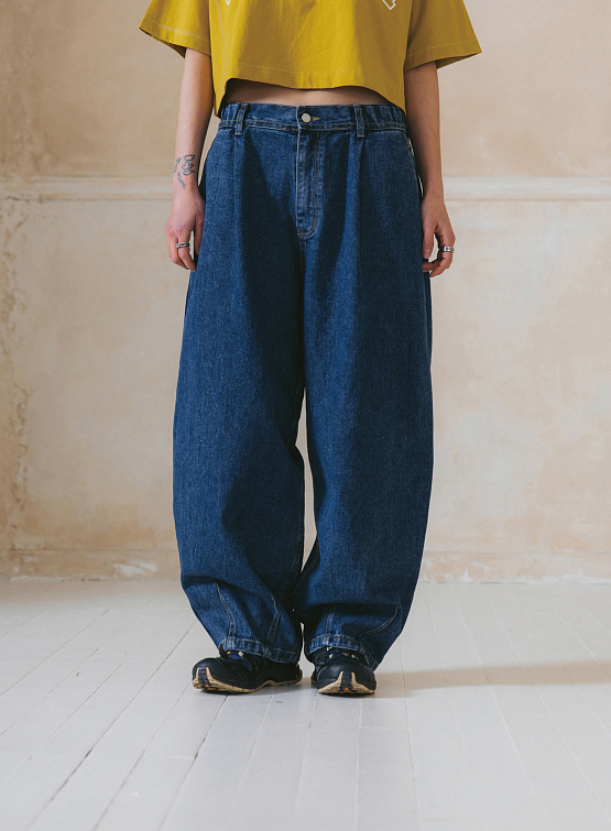 Джинсы ANGLAN Tin Denim Balloon Pants Blue Denim