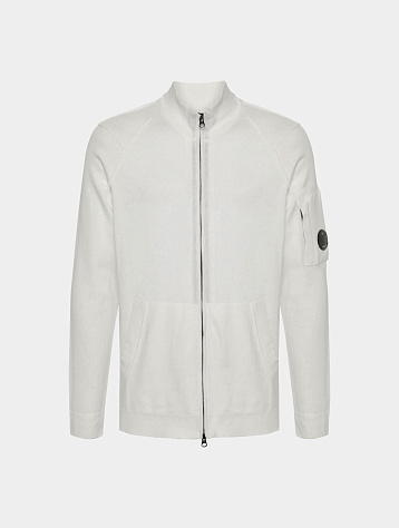 Кардиган C.P. Company Lens-detail Knitted Gauze White