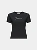Женская Футболка Coperni Crystal Logo Black