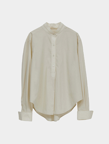 Женская рубашка Recto Monaco Embroidery Detail Shirt Cream