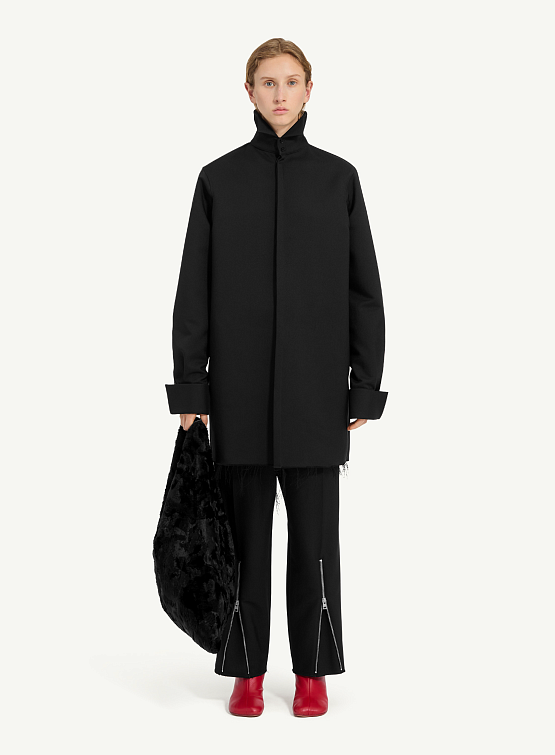 Женский Овершот MM6 Maison Margiela Twill Shirt Black
