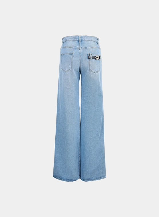 Женские Джинсы Coperni Wide Leg Pants Blue