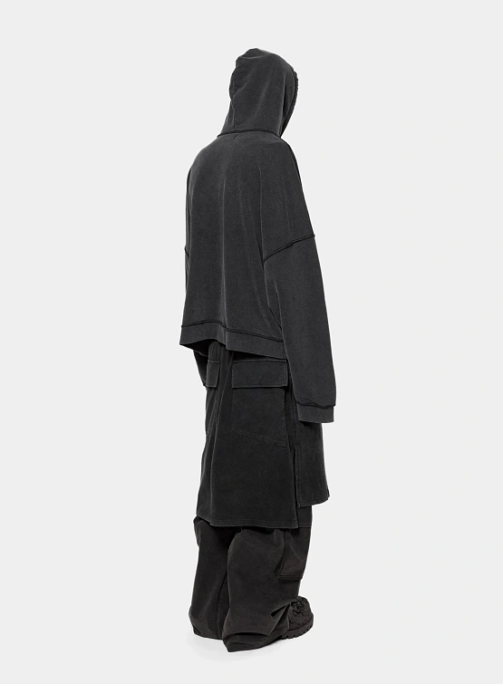 Худи ARNODEFRANCE 'Antisocial Flavor Red' Washed Black