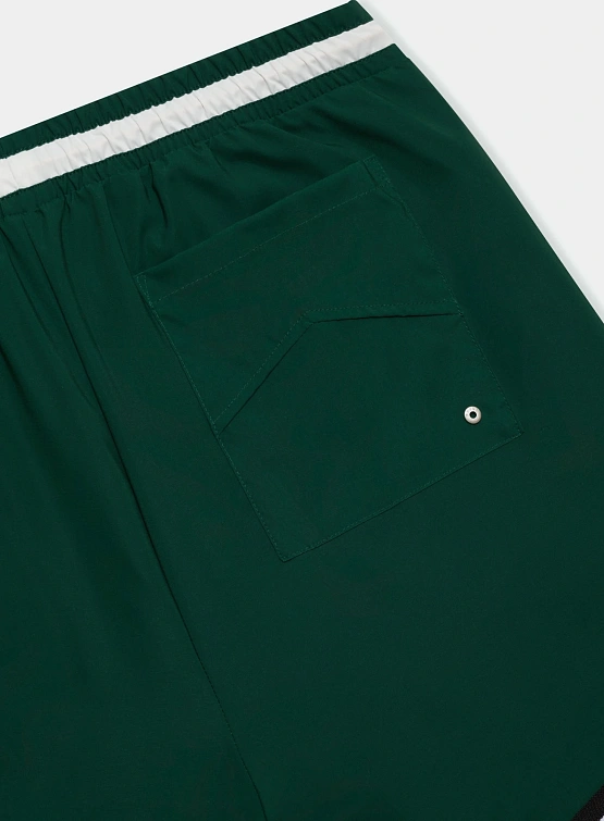 Шорты RHUDE Logo Basketball Swim Forest Green/Black/White