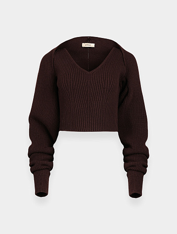 Женский свитер System Draped Top Dark Brown