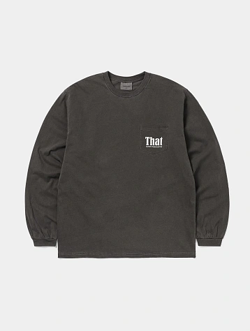 Лонгслив thisisneverthat That Pocket L/S Tee Charcoal
