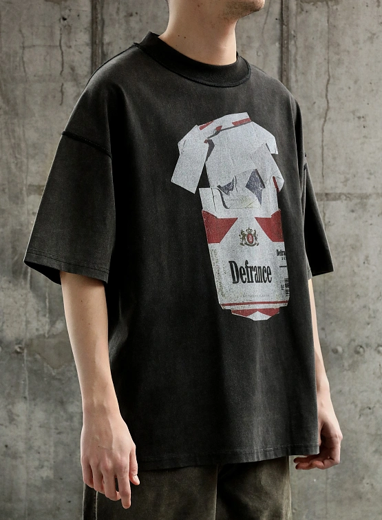 Футболка ARNODEFRANCE 'Antisocial Flavor Red' Washed Black