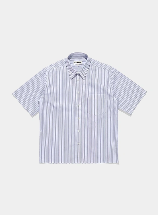 Рубашка HAL STUDIOS Striped S/S Overshirt White Navy