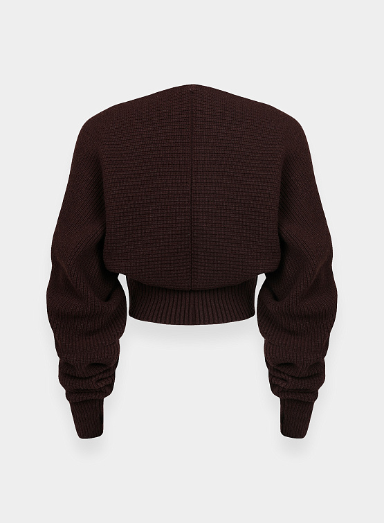 Женский свитер System Draped Top Dark Brown