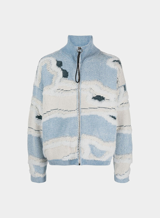 Свитер BONSAI Knit Zip Jacquard Allover Graphic Salt