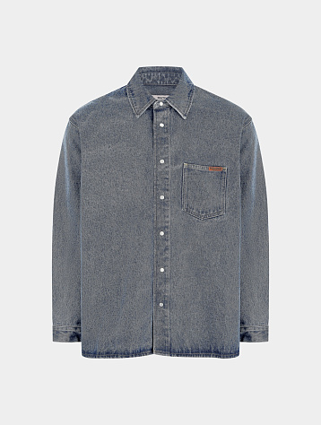 Рубашка Martine Rose Denim Overshirt Marble Wash